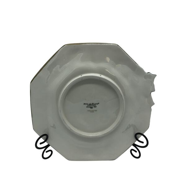 Fitz and Floyd Essentials Ceramic Christmas Bell Collectible 8 Inch Cookie Plate - Picture 3 of 4